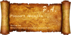 Poszert Aniella névjegykártya